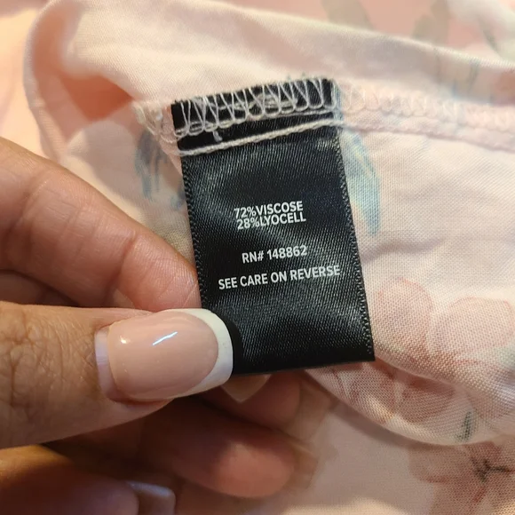 Torrid Mini Challis Cold Shoulder Trapeze Dress Pink Floral Size 4X Viscose - Picture 14 of 15